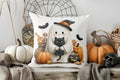 Axyaa Scary Pumpkin Face Halloween Decor Pillow Cover for Sofa Bedroom Car