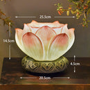 LED Lotus Desk Lamp by Axyaa - Creative Resin Shade for Home, Office, and Hospitality