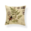 Axyaa Dragonfly Pattern Cushion Cover, Blue Butterfly Leaves 45x45cm
