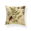Axyaa Dragonfly Pattern Cushion Cover, Blue Butterfly Leaves 45x45cm