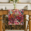 Geometric Color Block Table Runner by Axyaa: Farmhouse Dining Decor, Washable Long Cloth