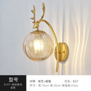 Axyaa Nordic Iron Glass Ball Wall Lamp for Home Decor in Gold