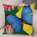 Axyaa Butterfly Flower Pillow Cover 45*45cm for Home Sofa Decor