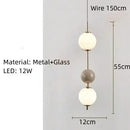 Axyaa Modern Glass Ball LED Pendant Light for Bedroom Dining Kitchen