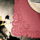 Axyaa Red Faux Leather Square Placemats Set for Kitchen & Outdoor Dining