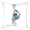 Axyaa Blue Flower Pattern Pillow Case