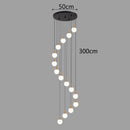 Axyaa Crystal Chandelier Stair Pendant Lamp Living Room Interior Lighting