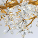 Axyaa Modern Gold Crystal Chandelier for Living & Dining Room