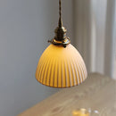 Axyaa Ceramic Shade LED Pendant Lights | Bedroom Loft Home Decor Hanging Lamp