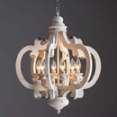 Axyaa Solid Wood Country Chandelier: Nordic Designer Bedroom Lighting for Nostalgic Villa Hall