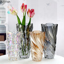 Axyaa Crystal Glass Hydroponic Vase for Art Flower Arrangement and Decor