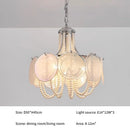 Axyaa Pink Glass Pearl Chandelier - Murano Style Vintage Living Room Light