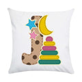 Axyaa Animal Letter Printed Decorative Polyester Pillow Cover for Home, Car, Sofa