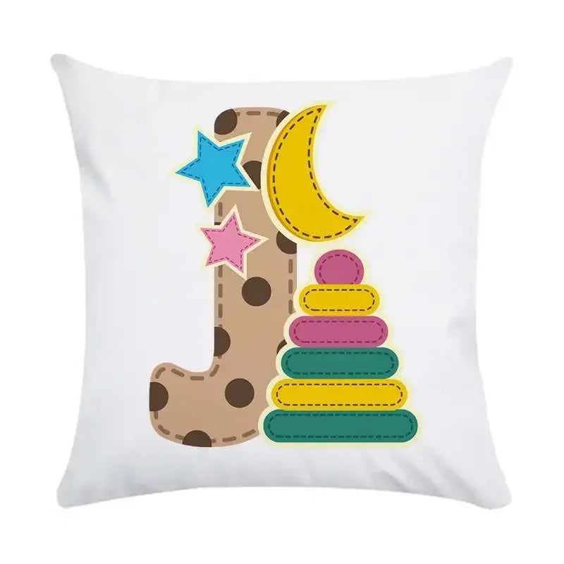 Axyaa Animal Letter Printed Decorative Polyester Pillow Cover for Home, Car, Sofa