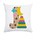 Axyaa Animal Letter Decorative Polyester Throw Pillow Cover for Home Car Sofa