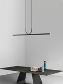 Axyaa Modern Long Strip Pendant Light for Dining Room, Office, and Bar