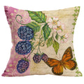 Axyaa Butterfly Pattern Linen Cushion Sleeve for Home Living Room Bedroom Sofa Car