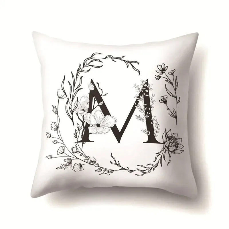 Nordic Style Letter Wreath Pillow Cover by Axyaa - Home Decor Essential