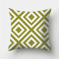 Army Green Geometric Printed Pillowcase by Axyaa for Living Room and Bedroom Decor