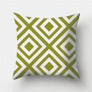 Army Green Geometric Printed Pillowcase by Axyaa for Living Room and Bedroom Decor