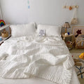 Axyaa Korean Ruffles Princess Quilt Set | High Quality Soft Skin-friendly Summer Comforter