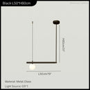 Axyaa Modern Minimalist Linear Pendant Light: Stylish Nordic Chandelier for Living Room & Restaurant.