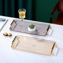 Axyaa Plastic Food Storage Tray Breakfast Plate Rectangular Cosmetic Dish