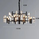 Axyaa Crystal Chandelier Pendant Lights for Luxury Living Room & Dining Room Lighting