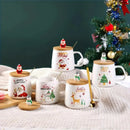 Axyaa Santa Claus Ceramic Mug Cup Set - Christmas Gift Cold Coffee Milk Drinkware