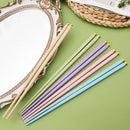 Axyaa Japanese Sushi Chopsticks Set Reusable Alloy Korean Tableware Pair.