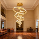 Axyaa Crystal Villa Chandelier for Living Room, Hotel Duplex, Loft Apartment Staircase