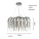 Axyaa Postmodern Tassel Chain LED Floor Lamp Gold/Silver Luxury for Living Room