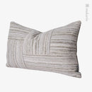 Axyaa Beige Textured Stripe Stitched Sofa Pillow for Bedroom and Restaurant Seat