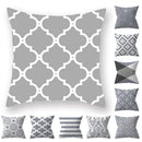 Axyaa 18" Sliver Grey Geometry Striped Pillowcase Home Decor Pillow Cover