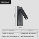 Axyaa LED Wall Light with Switch and USB Charging - Bedroom Reading Lamp