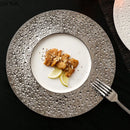 Axya Ceramic Electroplated Dinner Plate ‑ Restaurant Specialty Tableware