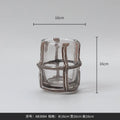 Axyaa Glass Vase Straight Cross Flower Arrangement Terrarium Home Decoration Accessories