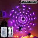 Axyaa Spider Web Light String: Halloween Indoor/Outdoor Ghost Festival Decoration
