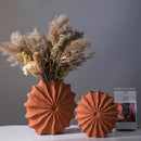 Axyaa Red Ceramic Vase: Creative Luxury Decor for Home and Hotel