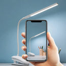 Axyaa Double-head Clip-On LED Table Lamp with Touch Control Dimmable Light