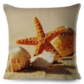 Axyaa Starfish Print Linen Pillowcase for Home & Car Decor