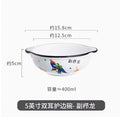 Axyaa Dinosaur Kids Bowl, 5-inch Double Eared Porcelain Snack Bowl