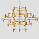 Axyaa Metal Pendant Chandelier: Modern Luxury G9 LED Lighting Fixture