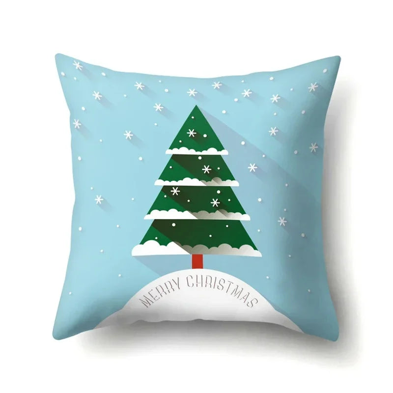 Axyaa Christmas Tree Throw Pillow Case - Festive Xmas Cushion Cover for Home Decor