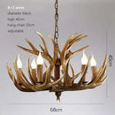 Axyaa Retro Deer Horn LED Pendant Light for Hot Pot Restaurant and Clothing Store