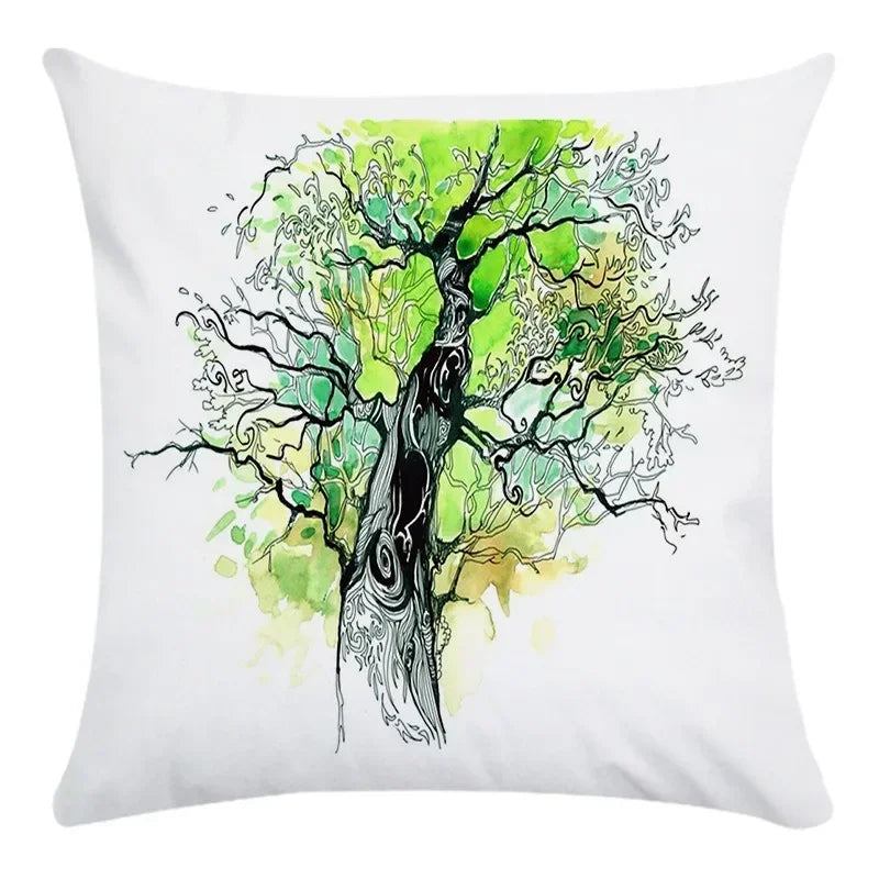 Axyaa Tree Pattern Office Chair Cushion Cover