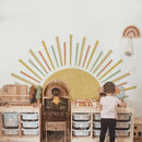 Sunshine Boho Nursery Wall Decal Stickers by Axyaa - Self-Adhesive Vinyl Home Decor