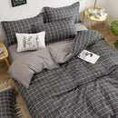 Axyaa Daisy Print Bedding Set: Queen/King Duvet Cover, Flat Sheets - Cozy & Durable