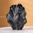 Axyaa Beige Matte Ceramic Vase Nordic Art Flower Pampas Grass Tabletop Decor