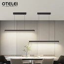 Axyaa LED Dining Pendant Light: Modern Strip Design for Home Office Kitchen Bar Decor